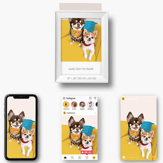 different examples of Pet Portraits From Photos 16