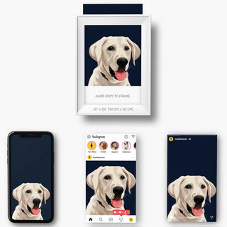 different examples of Pet Portraits From Photos 11