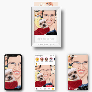 different examples of Pet Portraits From Photos 1