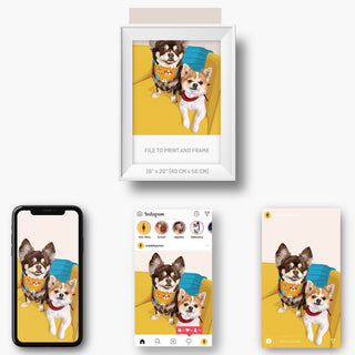 different examples of Pet Portraits From Photos 7