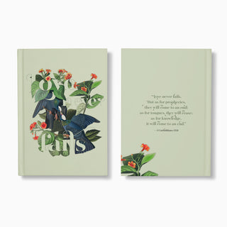Front and back view of audubon birds notebook