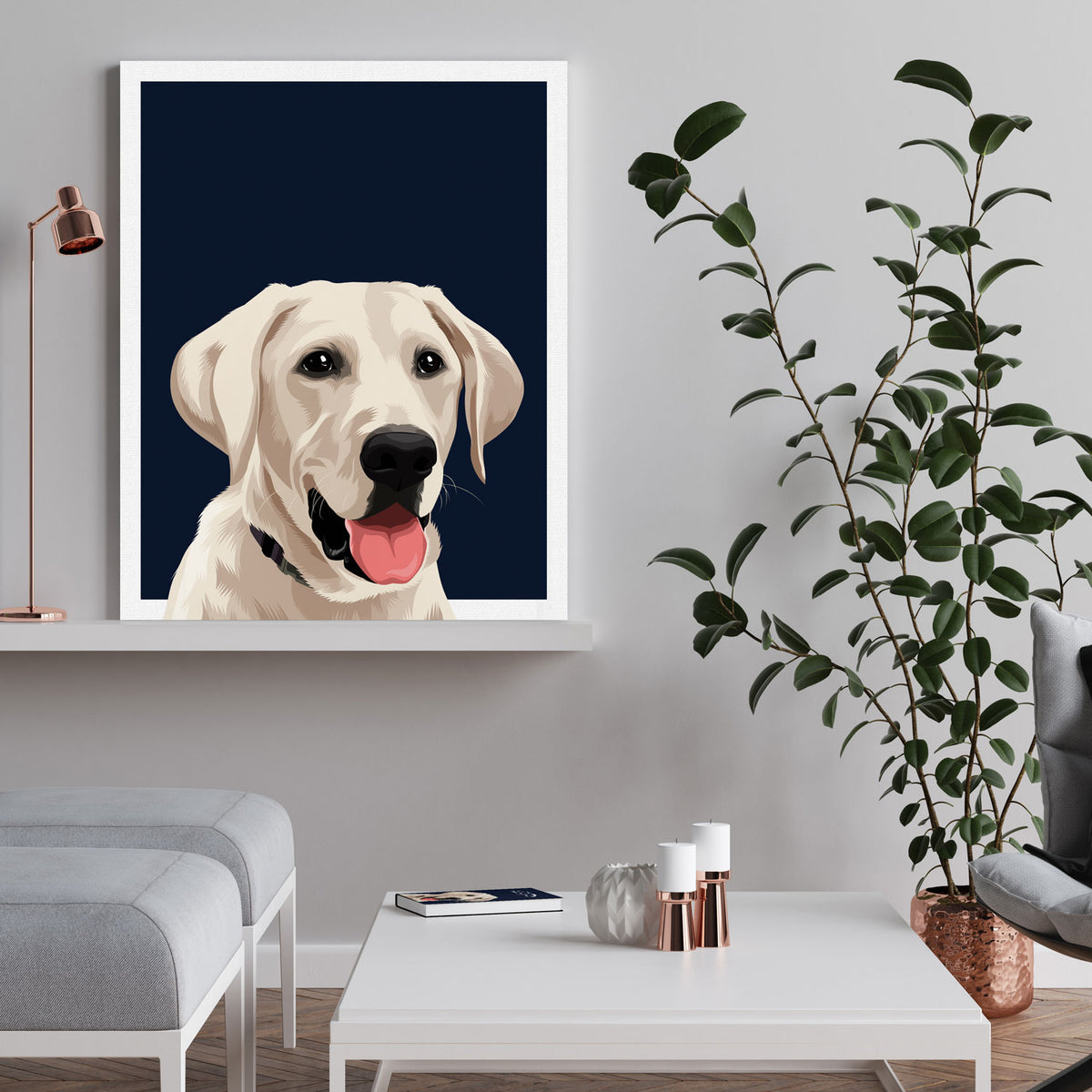 Pet Canvas Painting on wall