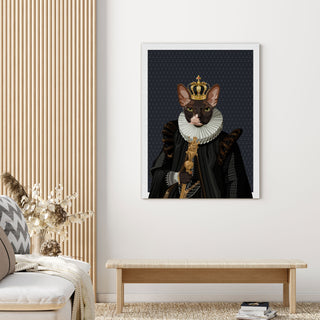The emperor royal pet portrait on wall