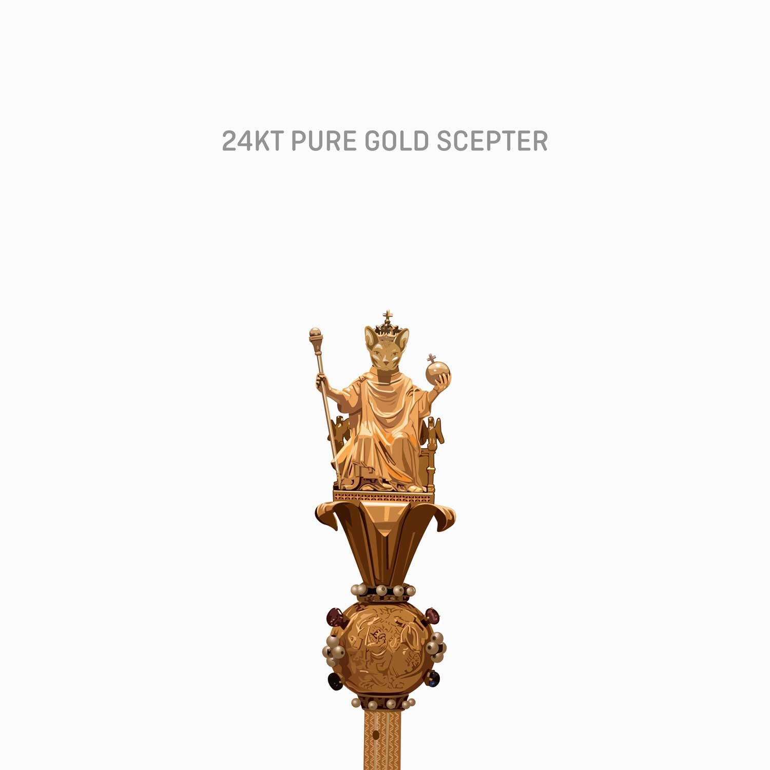 24kt pure gold scepter