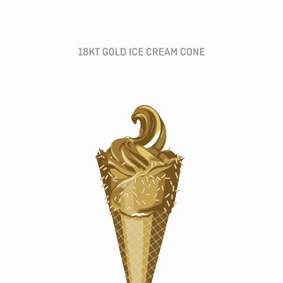 18kt gold ice cream cone